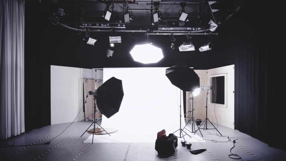 fotostudio met spotlights