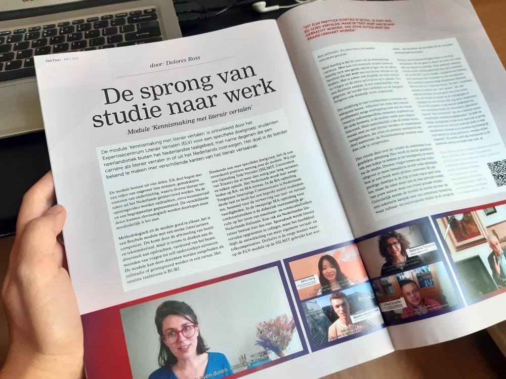 Foto van het Vaktaal-artikel.