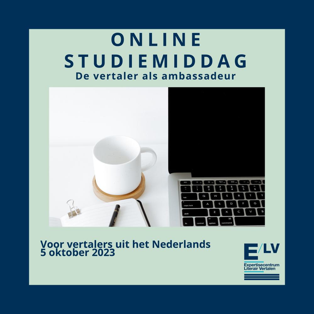 poster voor online studiemiddag