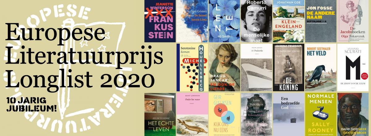 Overzichtplaatje met covers van titels op de longlist.