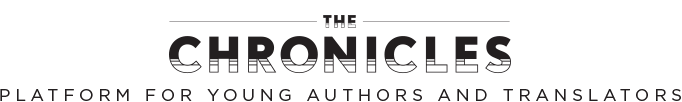 Het logo van The Chronicles met daaronder de tekst: 'Platform for young authors and translators.'