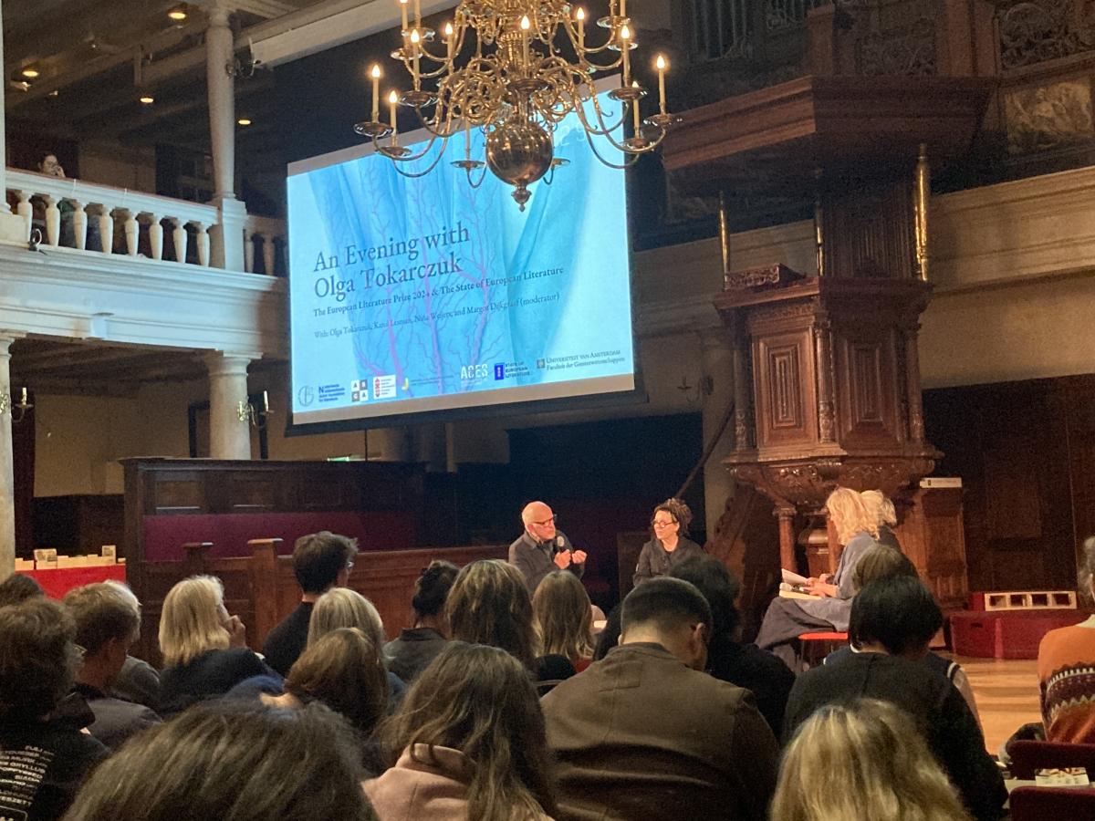 interview met Karol Lesman en Olga Tokarczuk
